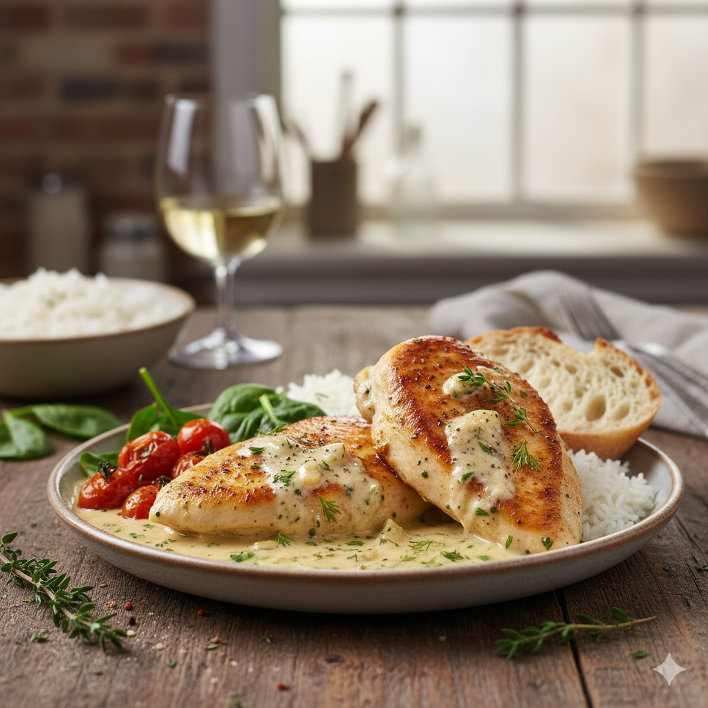 Boursin chicken recipe