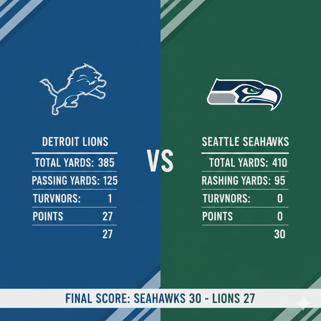 lions vs seahawks stats