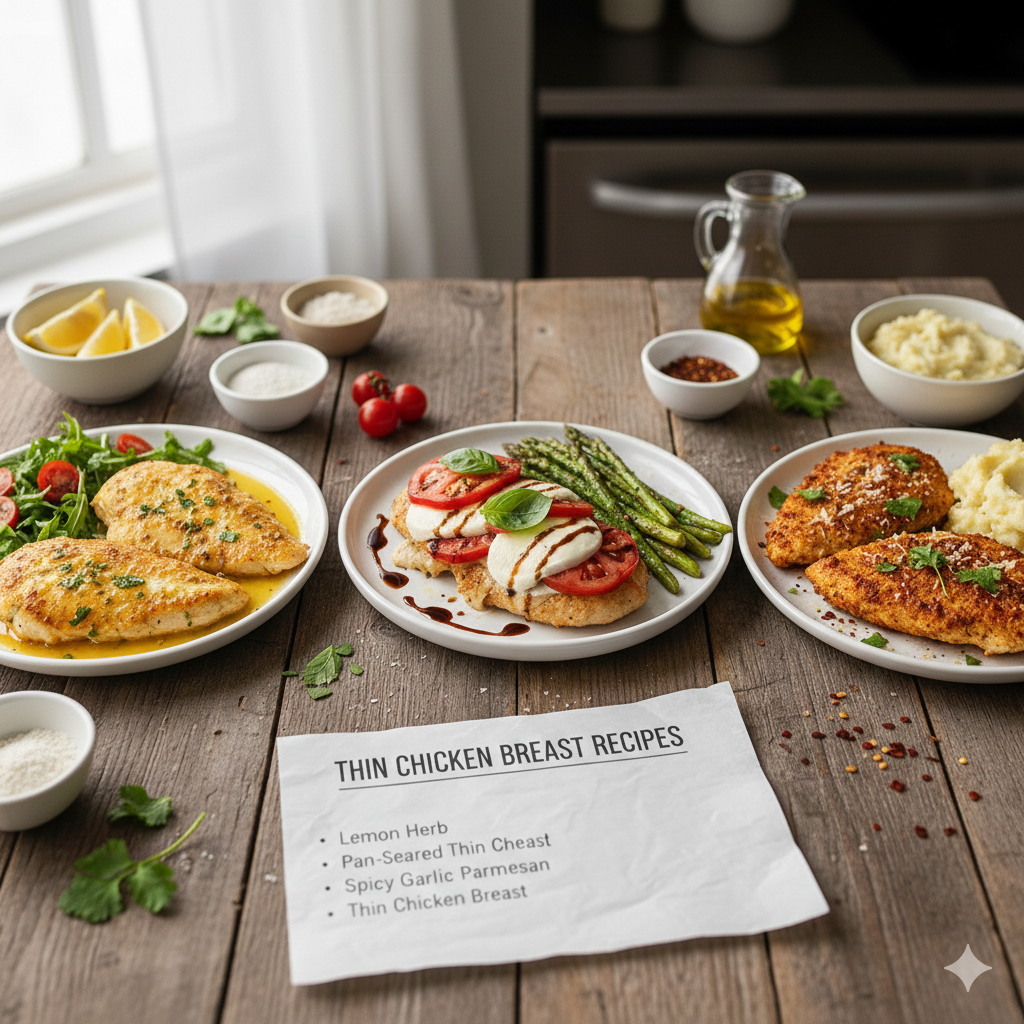 thin chicken breast recipes